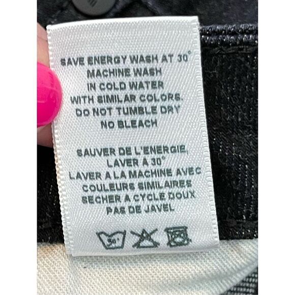 Sandrine Rose By Free People Dark Black Frayed Denim Jeans for Women NWT - Picture 15 of 16